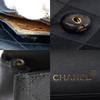 Chanel Matelasse Shoulder Bag Vintage Black Satin/Rhinestone Women Used