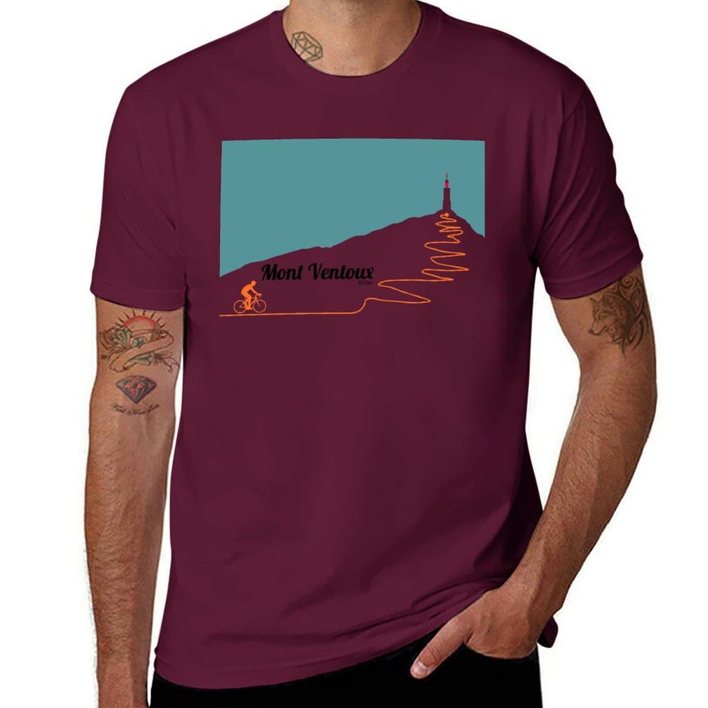 Camiseta de Arte Ciclismo Mont Ventoux tops de verano nueva edición ropa para hombre