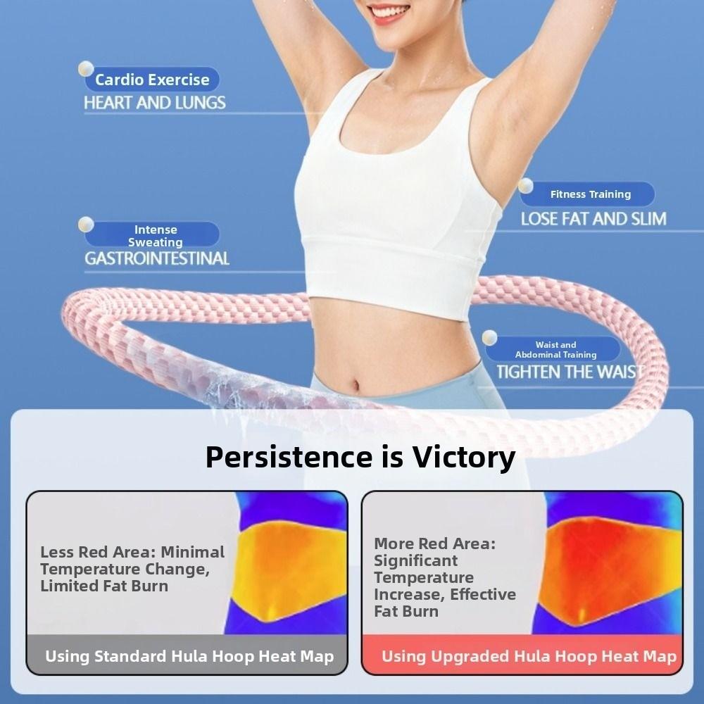 Ice Silk Soft Fitness Hoop Silent Design Fitness Waist Trainer  Full-Body Training