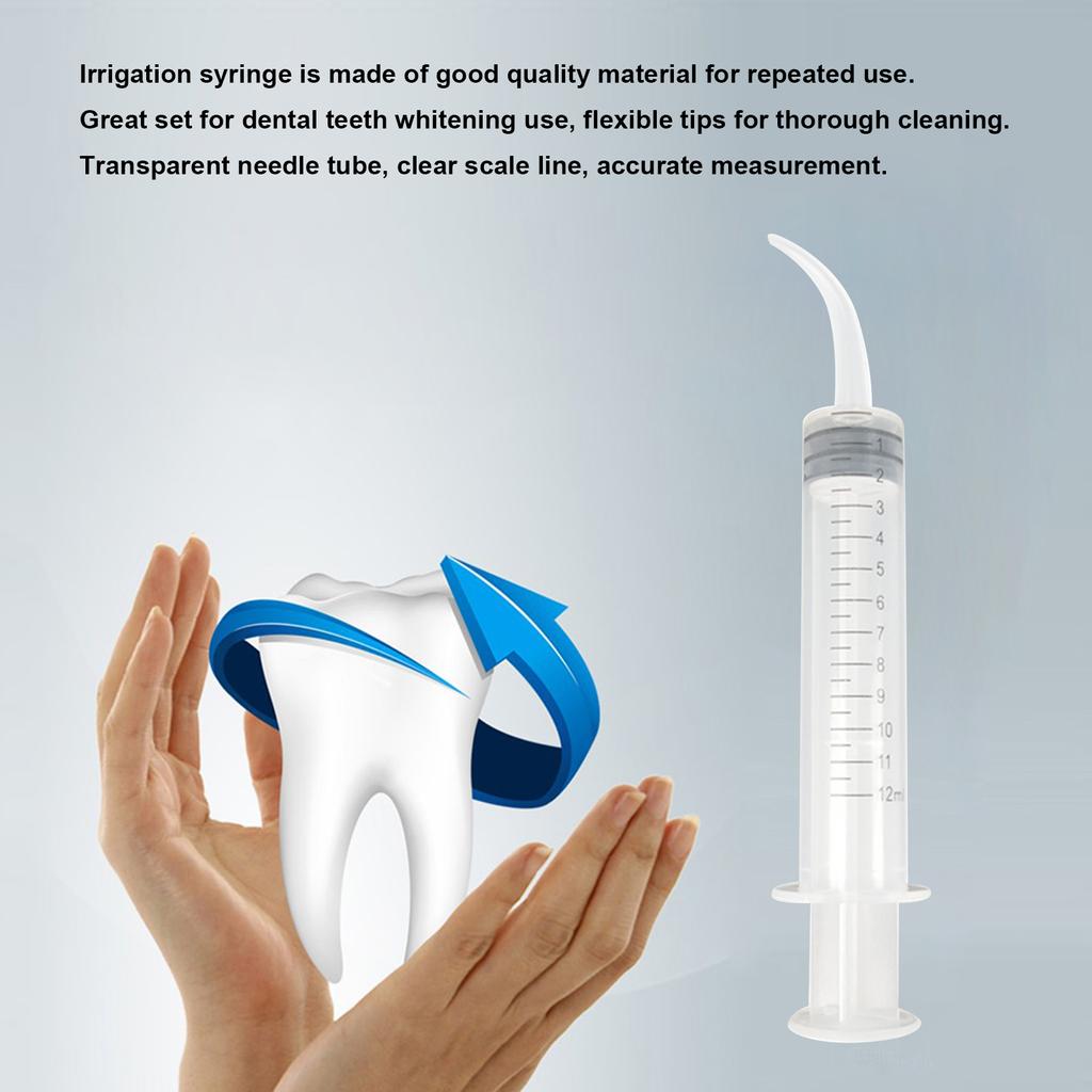 10 Stücke 12 ML Kunststoff Zahnbewässerung Ansaugspritze Spülen Zähne Bleaching Flexible Verbundwerkstoff
