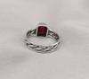 Braided 925 Sterling Silver Garnet Ring: January Birthstone Jewelry