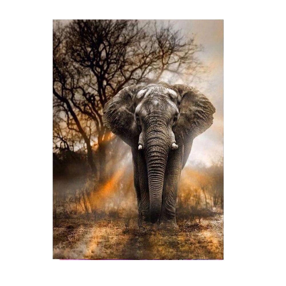 

5d Diy Алмазная картина Пейзаж Башня Круглая вышивка стразами Животное Полный мозаичный дизайн Вышивка крестом Домашнее украшение Full Round 40x50CM