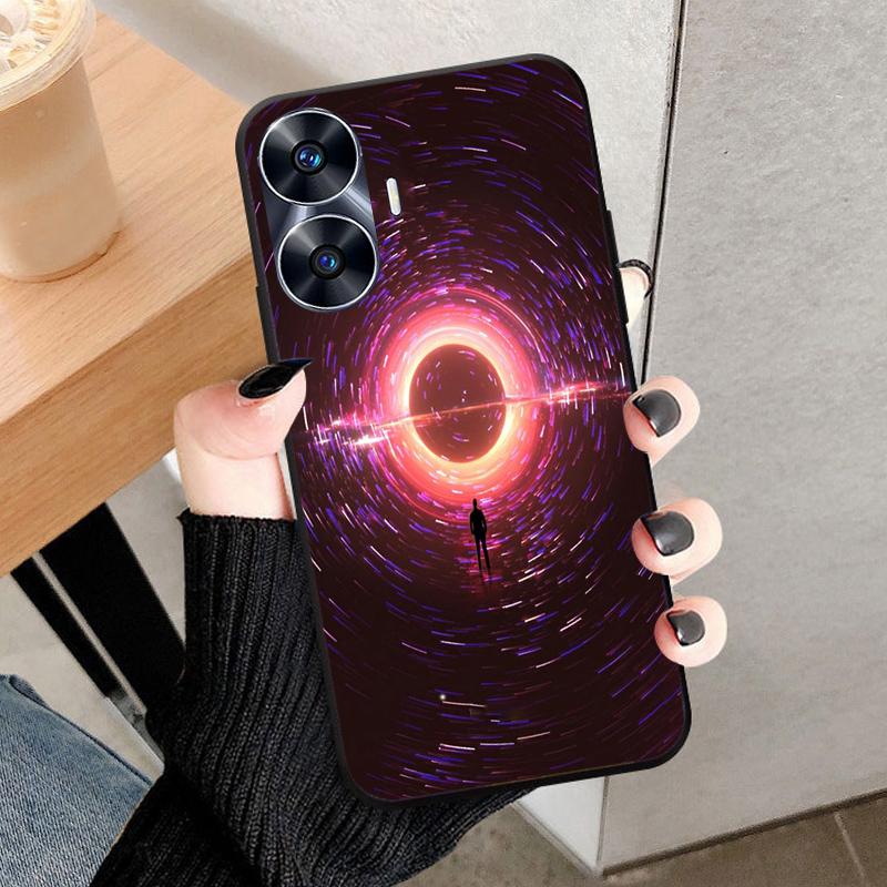 For Realme C55 Case Cool Black Soft Silicone TPU Bumper Protective Phone Case For OPPO Realme C55 case Cover Fundas Shell Coque