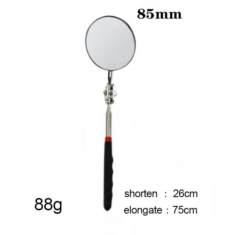 360 Retractable Telescopic Inspection Detection Lens Round Mirror Silver Pocket Clip New Car Tools Extend DIY Tool Universal
