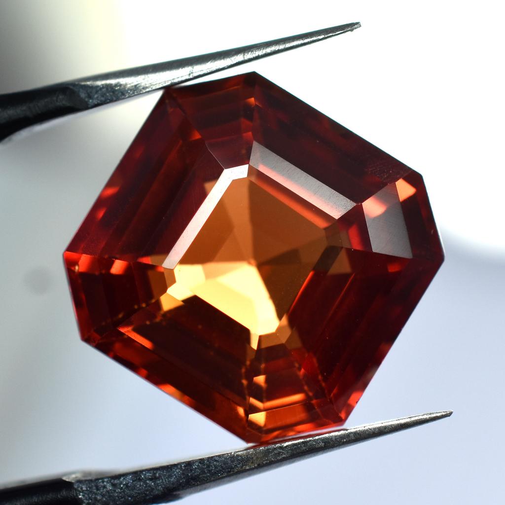 11.35 Ct Natural ORANGE Ceylon Sapphire Cushion Cut Loose Gemstone CERTIFIED va-445
