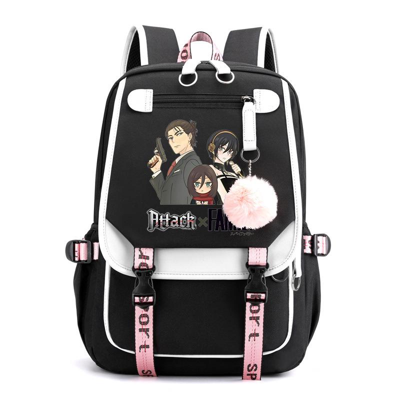 Spy Play House Backpack Casual Versatile Large Capacity Junior High School Student School Bag