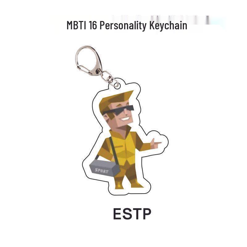 MBTI 16 Personality Acrylic Keychain Standee - Classic Style Character Ornament