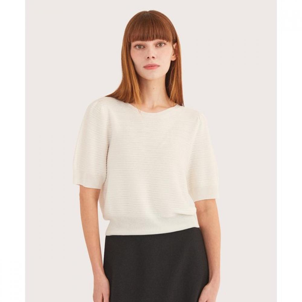2nd Skin 3d Knit Variance Lamb Head Puff Top St9310 Ivory/FREE