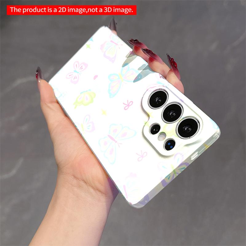 2DFlat Samsung phone case Pastel Butterfly Dream Wallpaper Phone Case Applicable to Galaxy S22 S23 S24 S25ULTRA S26 A12 A13 A14 A15 A16