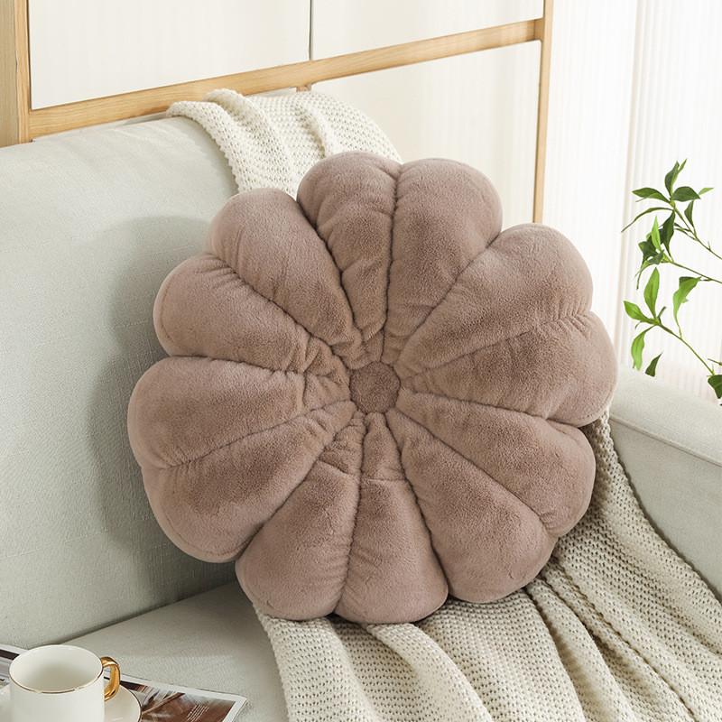 Nordic Small Bunny Fur Pumpkin Seat Cushion For Living Room Decor And Office Comfort
