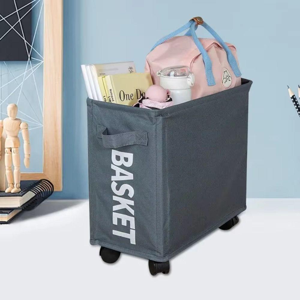 Wheeled Trolley Wheeled Clothes Basket Multifunctional Storage Basket  Storage Solution