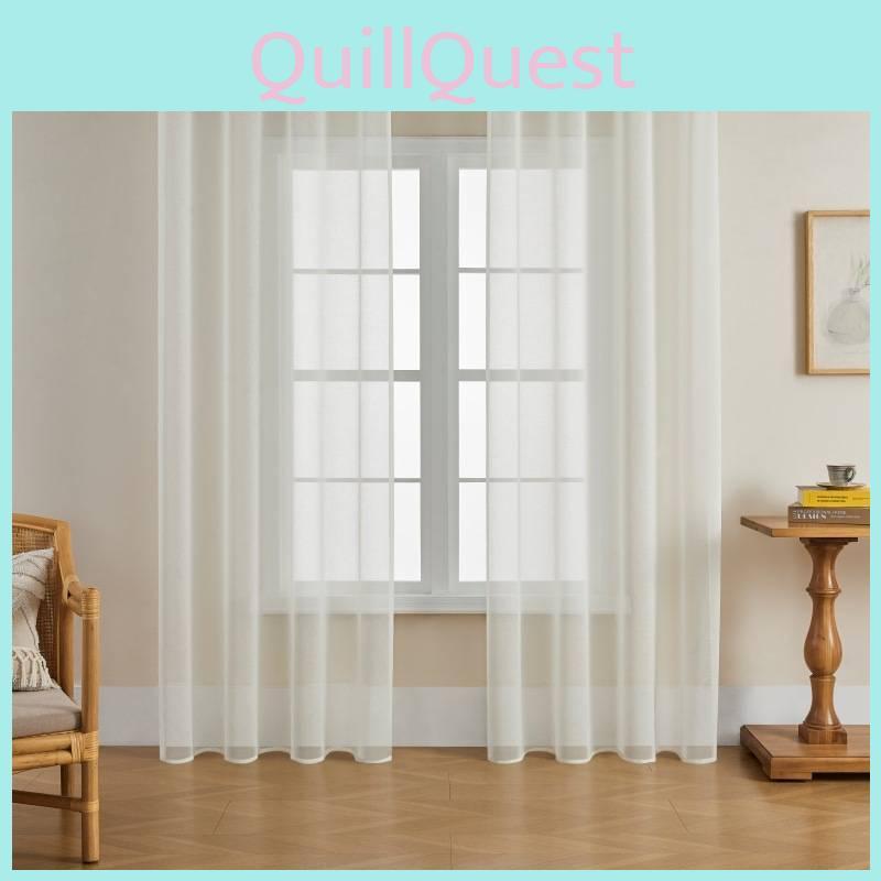 Translucent Solid Color Window Curtain With Light Transmission Function For Home And Office Use