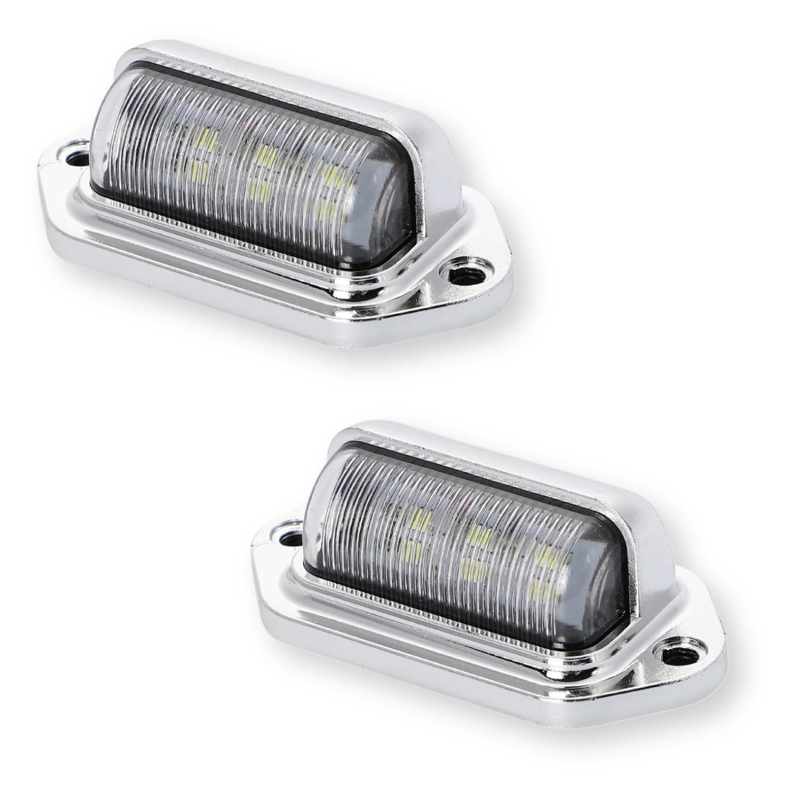 calm wish LED Plated License Plate License Light White Lamp One Size