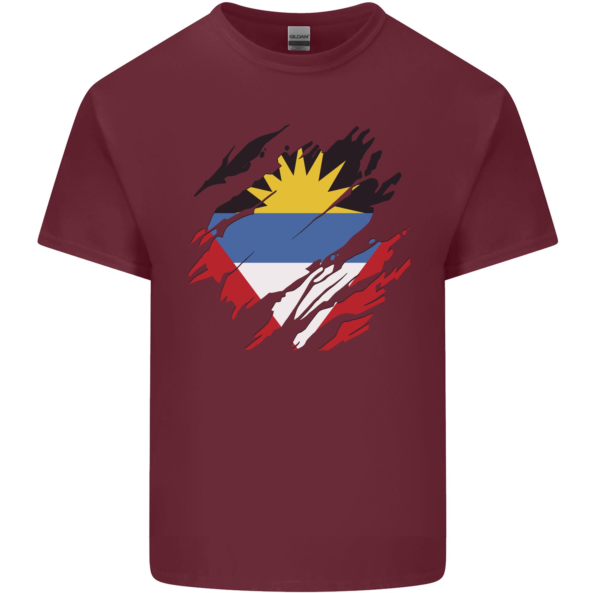 Torn Antigua and Barbuda Flag Day Football Unisexs Light Cotton TShirt S