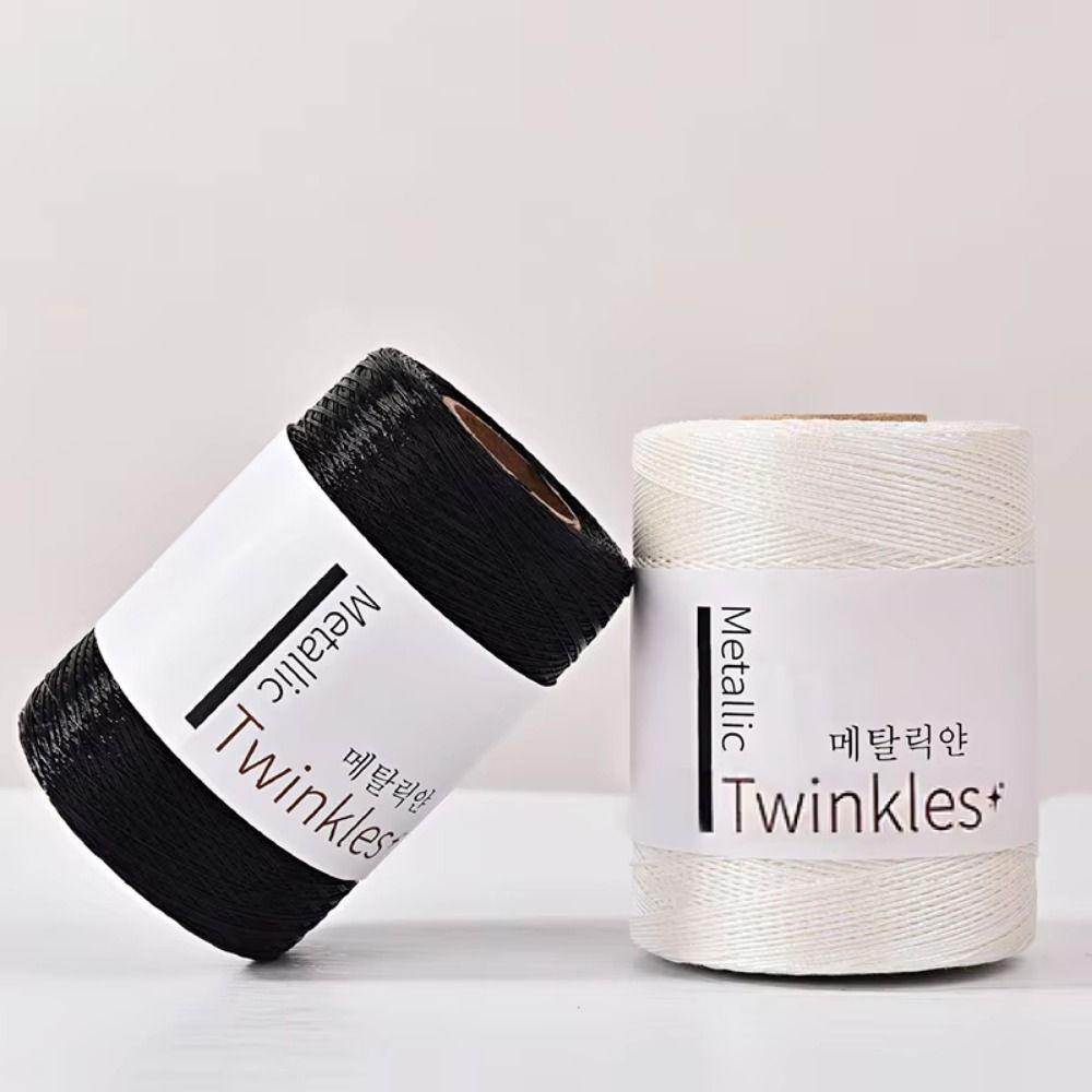 Simple Sparkling Metallic Thread Colourful 1.0mm Hand Knitted Yarn Soft Sequin Glitter Crochet Thread Crochet Accessories