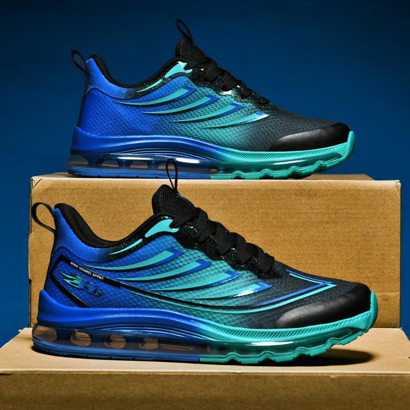 Men's Flat Comfort Shoes Outdoor Sports Full Palm Air Cushion Shoes Wider Casual Shoes