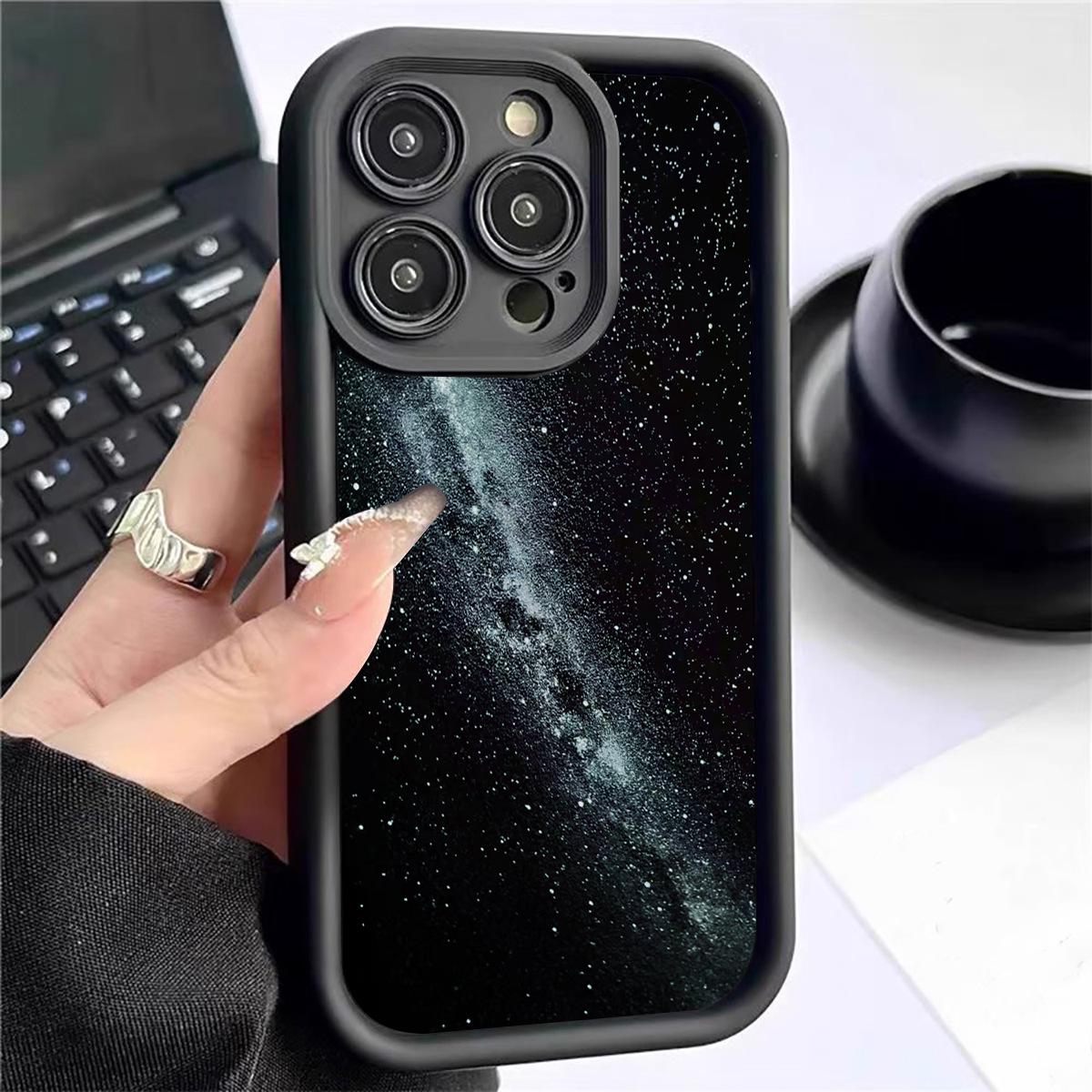 Cosmic Starry Sky Eye Black Groove Case for iPhone 15/16/17 iPhone 15 Pro чёрный