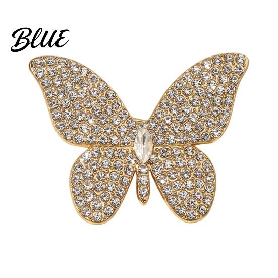 Anti-rust Brooch Pin Butterfly Design for Women Rhinestones Inlaid Women
