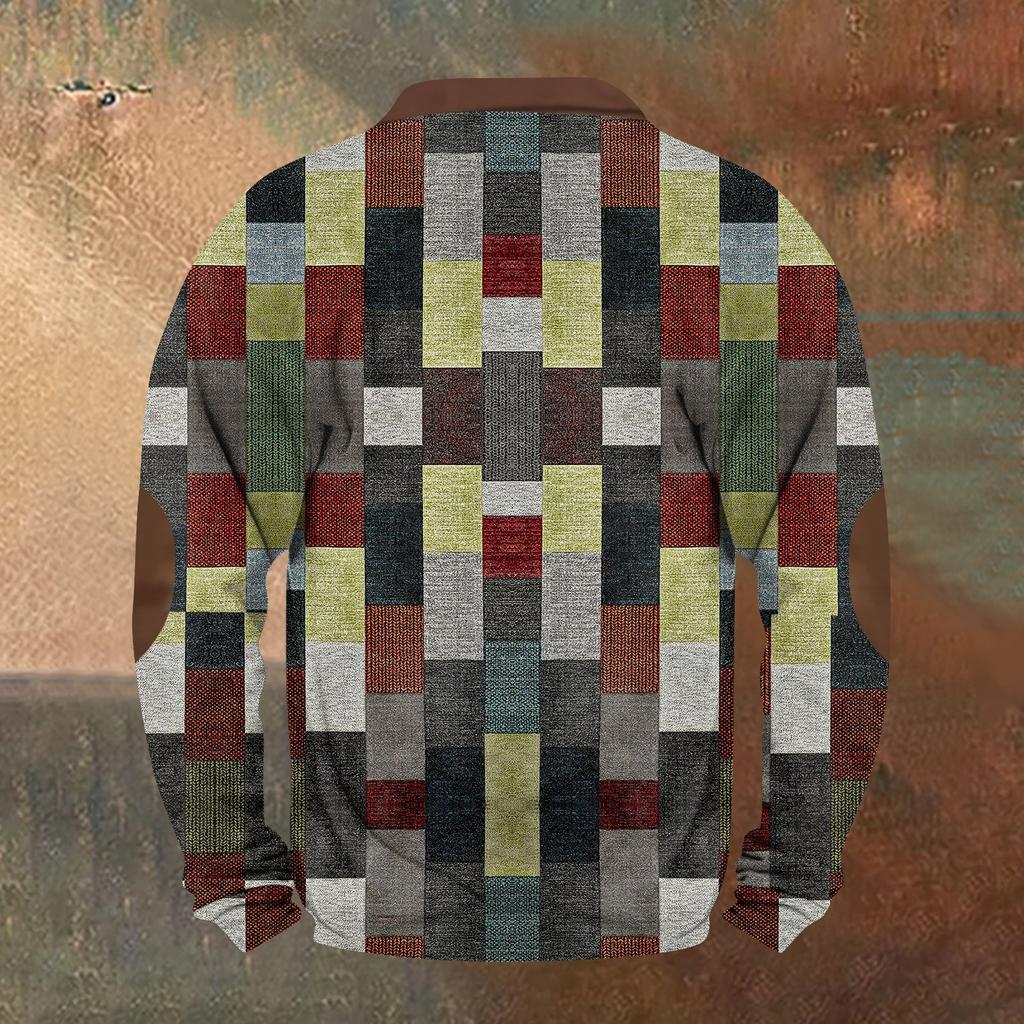 Men's Retro Casual Gradient Printed Sweatshirt