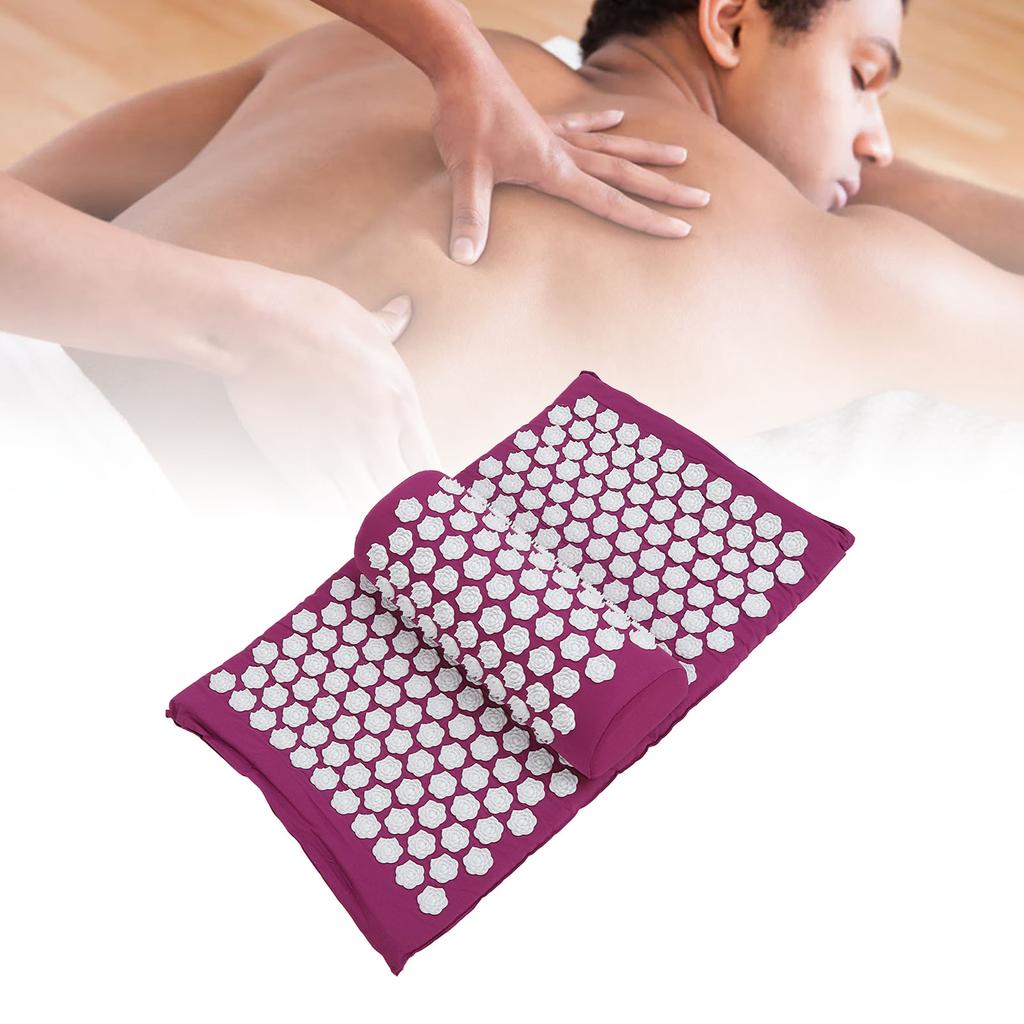 Acupressure Pad Massage Relax Muscle Reduce Neck Back Shoulder Head Pain Stress Relief Acupressure Mat