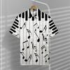 Music Men's Shirt 3D Printed Short-Sleeve Shirt Beach Casual Men’s Loose Shirt