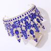 Beauty Pageant Inlaid Crystal Bridal Large Crown Tiara Baroque Alloy Electroplated Wedding Catwalk Crown