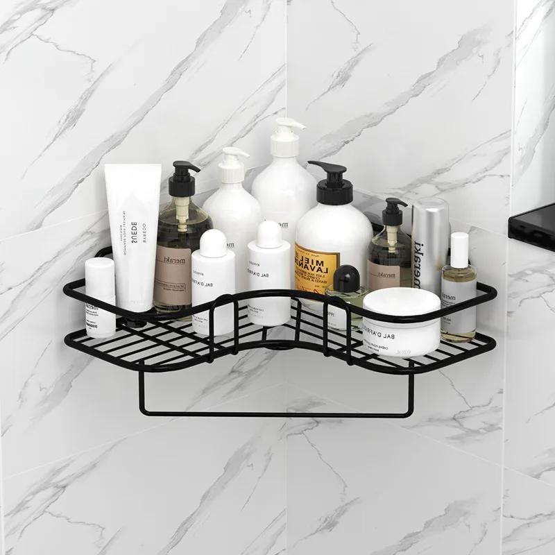 Bathroom Shelf Shower Shelves Shampoo Holder Cosmetic Rack Basket Corner Wall Mounted Kitchen Storage Accessories Home Organizer