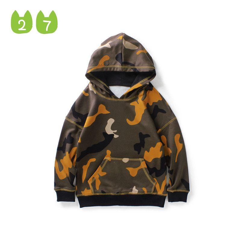 Children's Sweater Spring and Autumn Boy's Pullover Camouflage Clothing