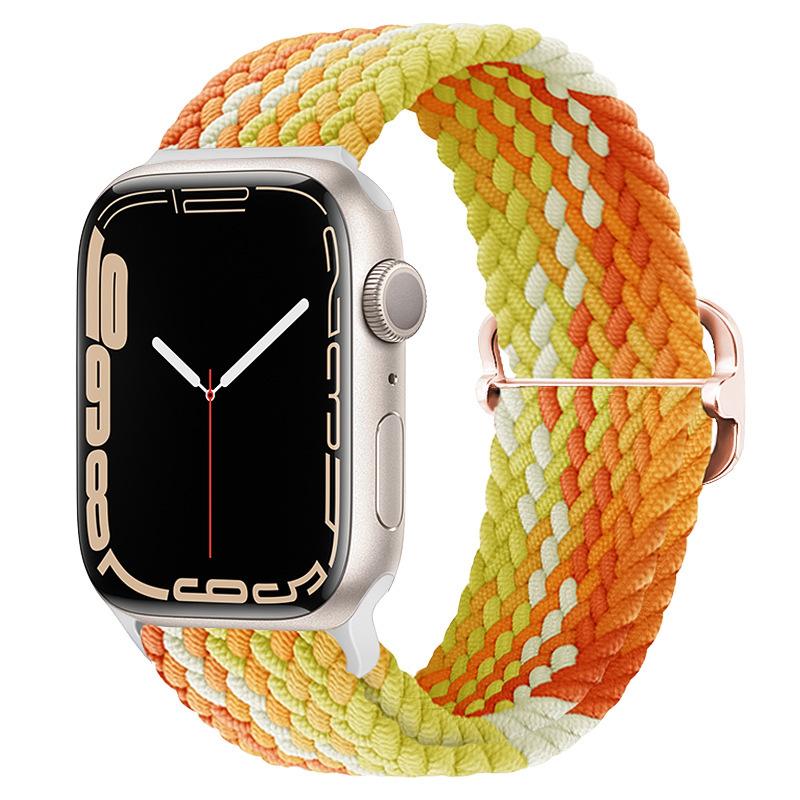 

Еластичний плетений нейлоновий ремінець f Smart Apple Watch Band 40 41 44 45MM Iwatch SE8 7 5 6 , Alloy Buckle Sport Soft Breathable Accessories Strap Blet Bracelet 42/44/45/49mm