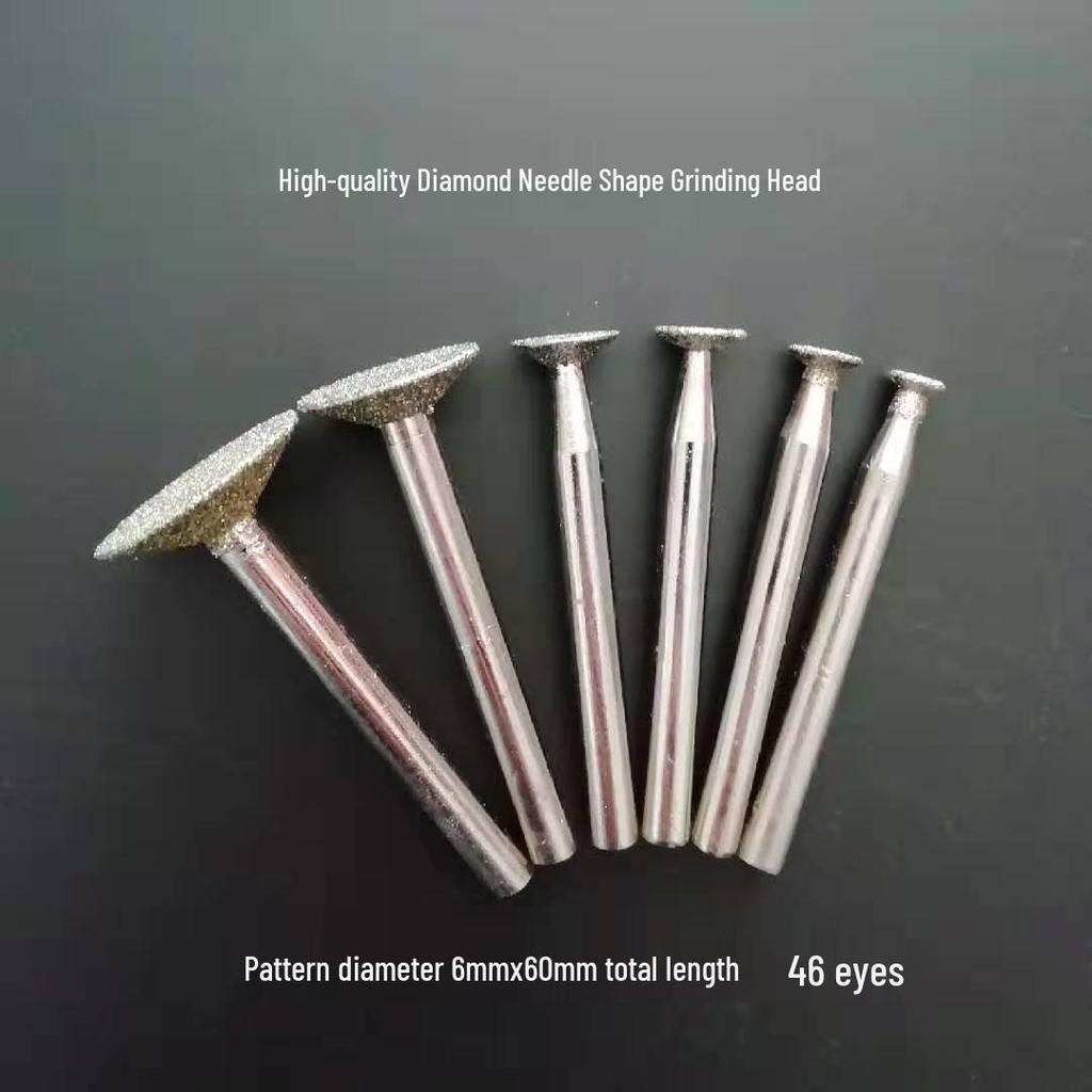 High-Quality Diamond-Coated 6mm Grinding Head for Stone, Glass, and Ceramic Polishing (Coarse Grit)