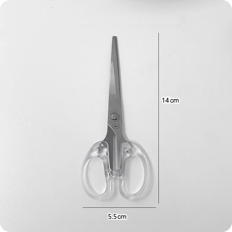 Transparent Minimalist Stainless Steel DIY Scissors for Students and Art Projects