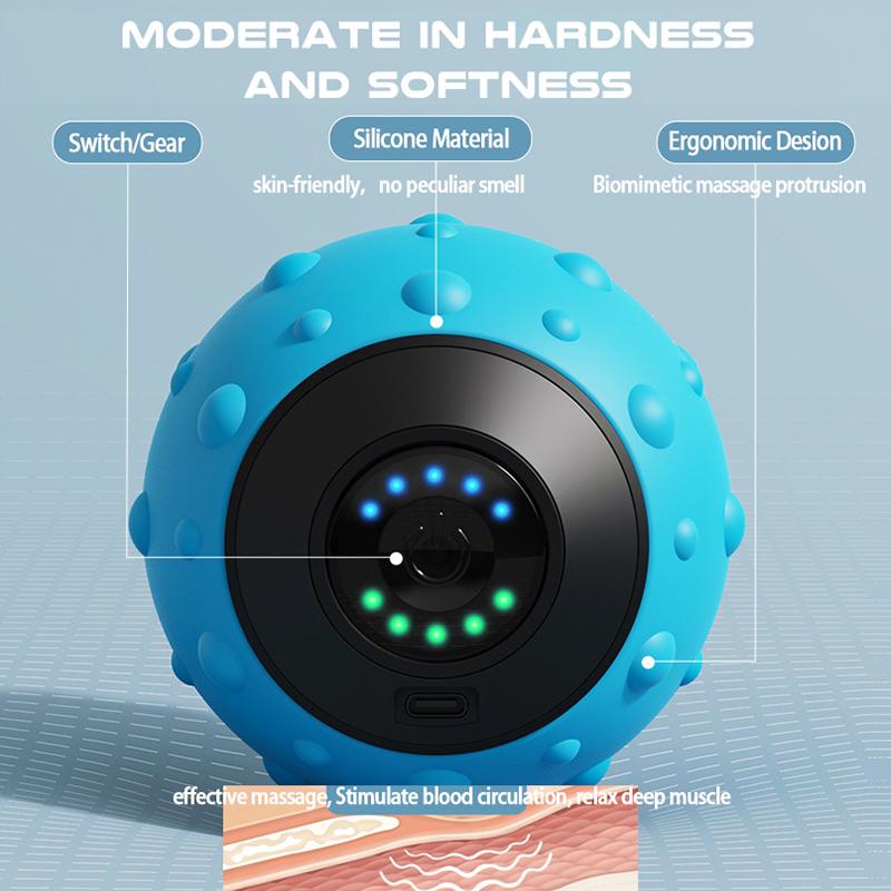 Electric Massage Ball for Neck & Feet - Rechargeable Muscle Relaxation Yoga Fascia Ball with Portable Body Massager
