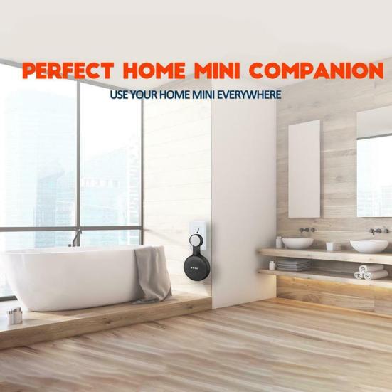 Suport de perete cu priză, accesoriu pentru difuzorul inteligent Google Home Mini
