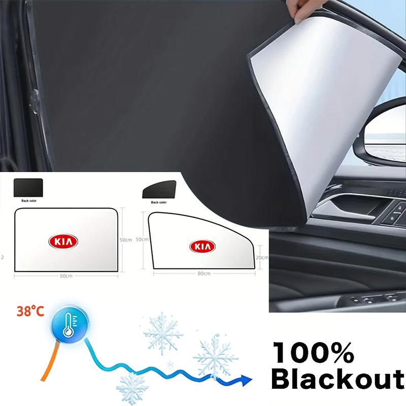 Car Side Window Sun Shade Curtain Summer Sun Protection Sunshade Cover UV Reflective For Kia Rio Ceed Sportage Cerato Soul K2 K5
