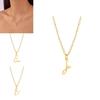 Gold Heart Alphabet Jewelry Necklace With O Chain For Female Fashion Accessory