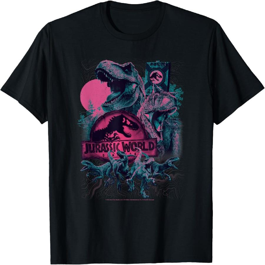 Jurassic World Dominion Unstoppable Dino Attack Poster T-Shirt S