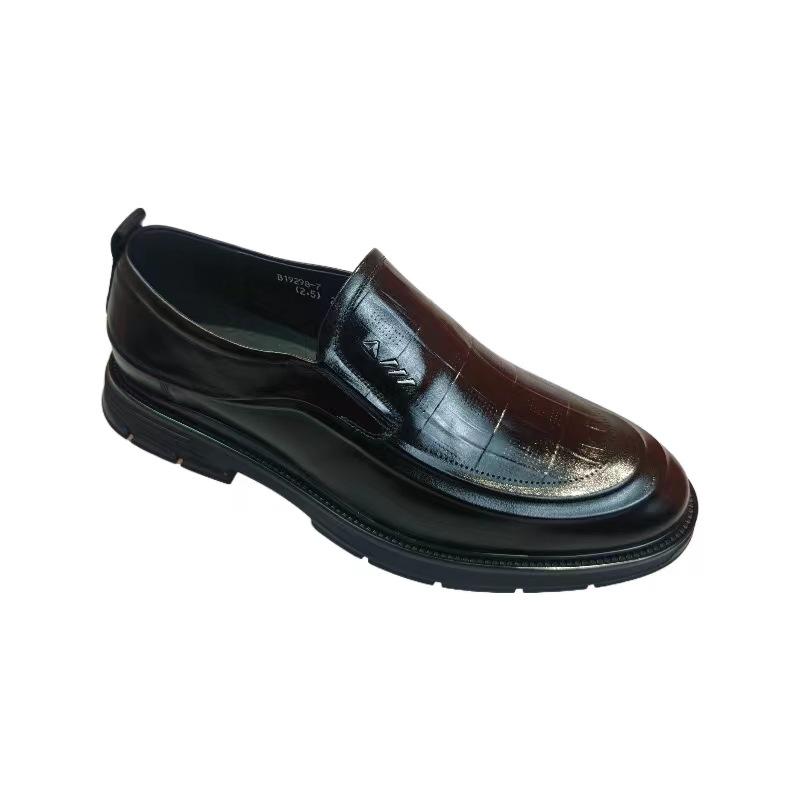 

Кожаные мужские кожаные туфли, деловые туфли, черные, цельные туфли 44 чёрный