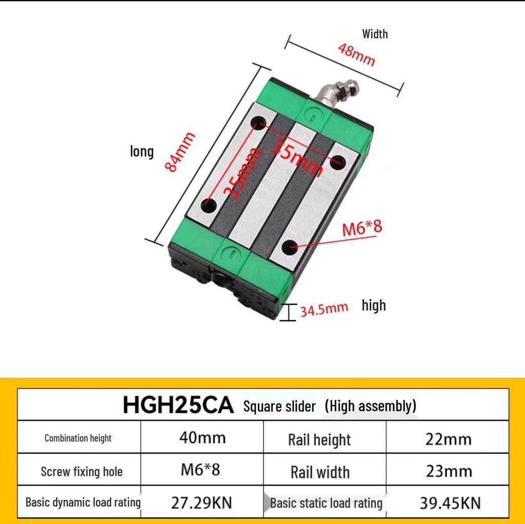 HIWIN Interchangeable Linear Guideway Block for HGH/EGH/CA Series (Sizes 15-30)