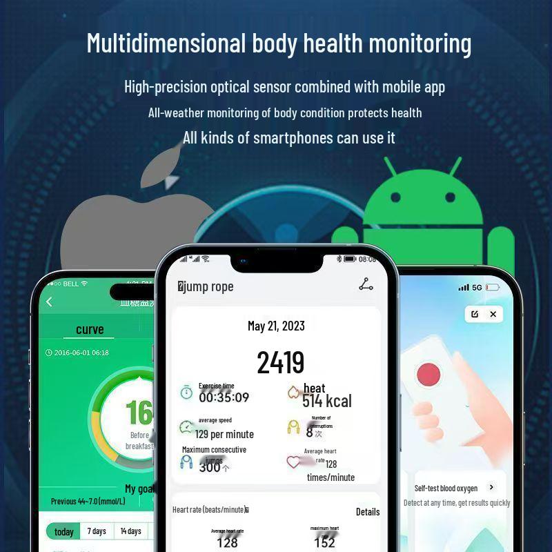 Smart Health Monitoring Waterproof Ring: Sports, Blood Oxygen, Sleep Tracking, Multifunctional Black Technology