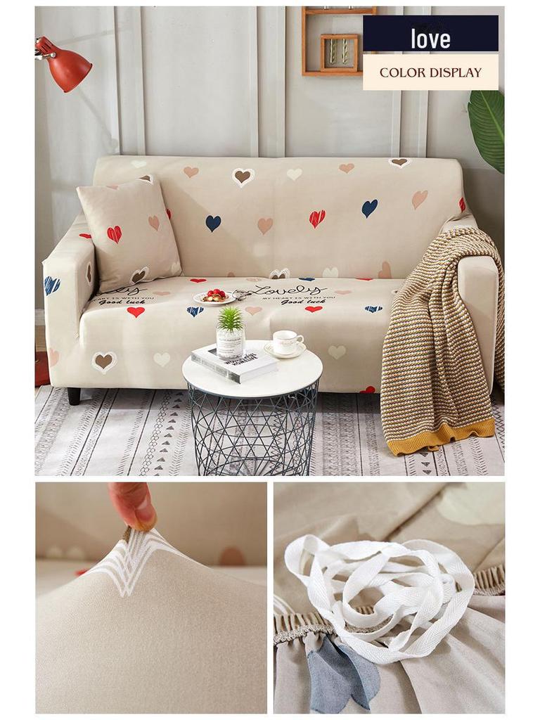 Four Seasons Elastic Milk Silk Sofa Cover - Universal Fit for Combination and Lazy Sofas