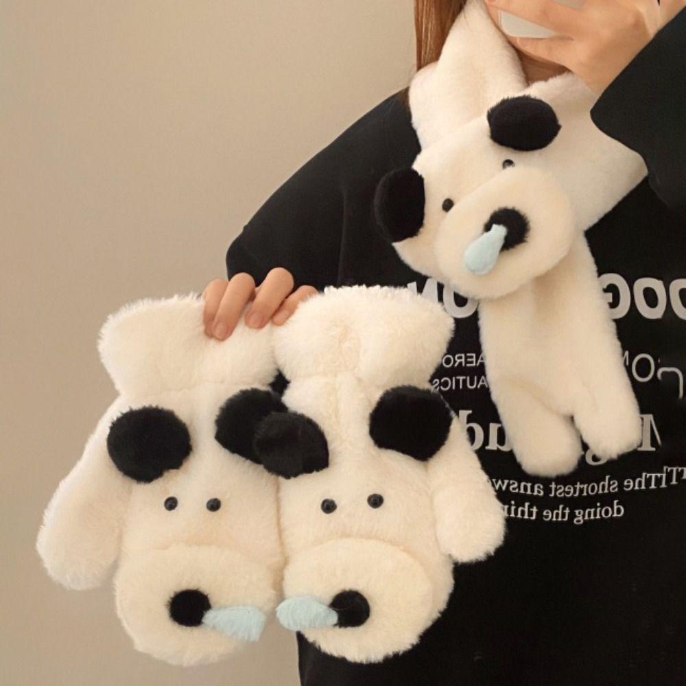 Cartoon Cross Scarf Thicken Neck Warmer New Neckerchief Wrap  Winter