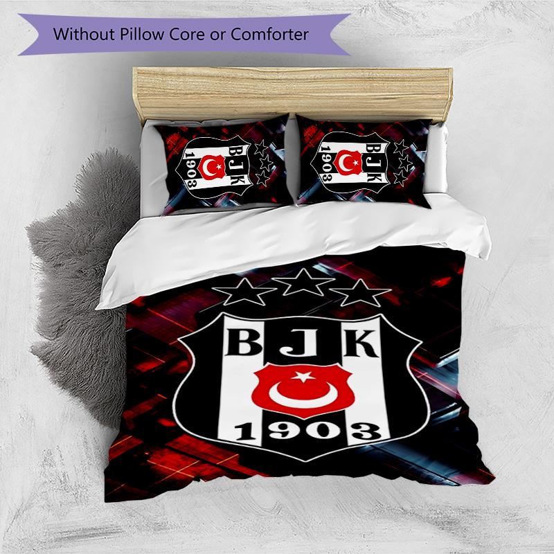 3-teiliges BJK Design Bettwäsche-Set - HD-bedruckte Bettwäsche mit 1 Bettbezug und 2 Kissenbezügen - Perfekt für die Dekoration zu Hause und im Studentenwohnheim