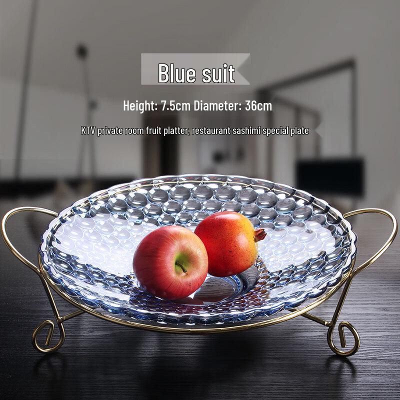 Yude Crystal Glass Snack and Fruit Platter