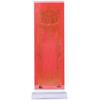 Acrylic Sliding Tablet Stand: Double-Sided Transparent Crystal Display with Gift Red and Yellow Paper for Temple Offerings