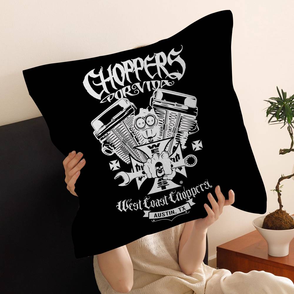 West C-Coast C-Choppers Cushion Cover Car Throw Pillow Case For Sofa Car Christmas Gift 40x40cm 45x45cm