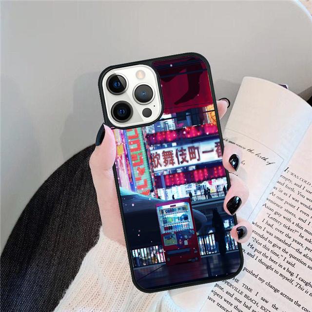 Japanese streets Tokyo Neon Wonderland phone Case For iPhone 16 15 14 Plus X XR XS apple 16 11 12 13Pro Max coque