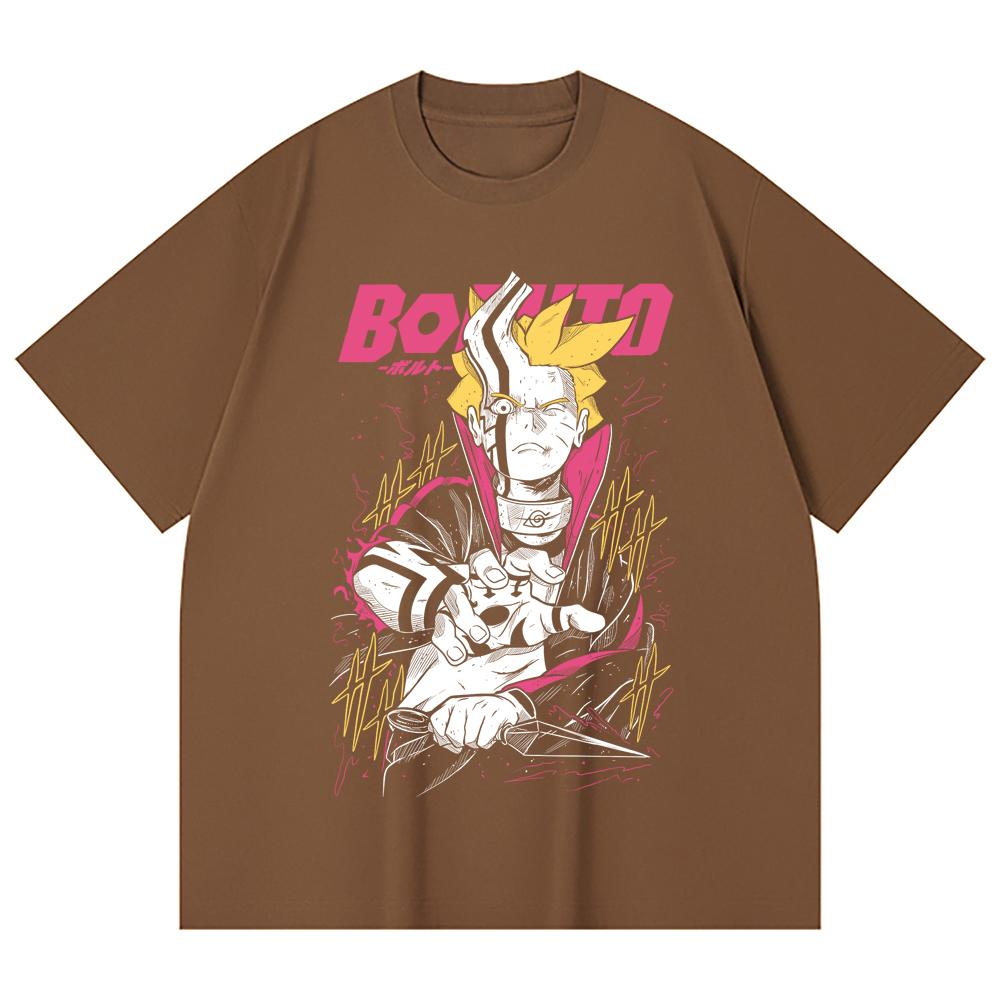 230 Gsm 100% Cotton Boruto V1 Print Unisex Heavy Cotton T Shirt