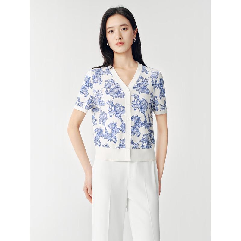 JUZUI Women's V-Neck Knit Cardigan