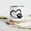 Funny Dachshund Print Creative Enamel Mug Coffee Wine Mugs Cartoon Dogs Paw Party Drink Beer Juice Milk Cups Gifts for Lover Dog