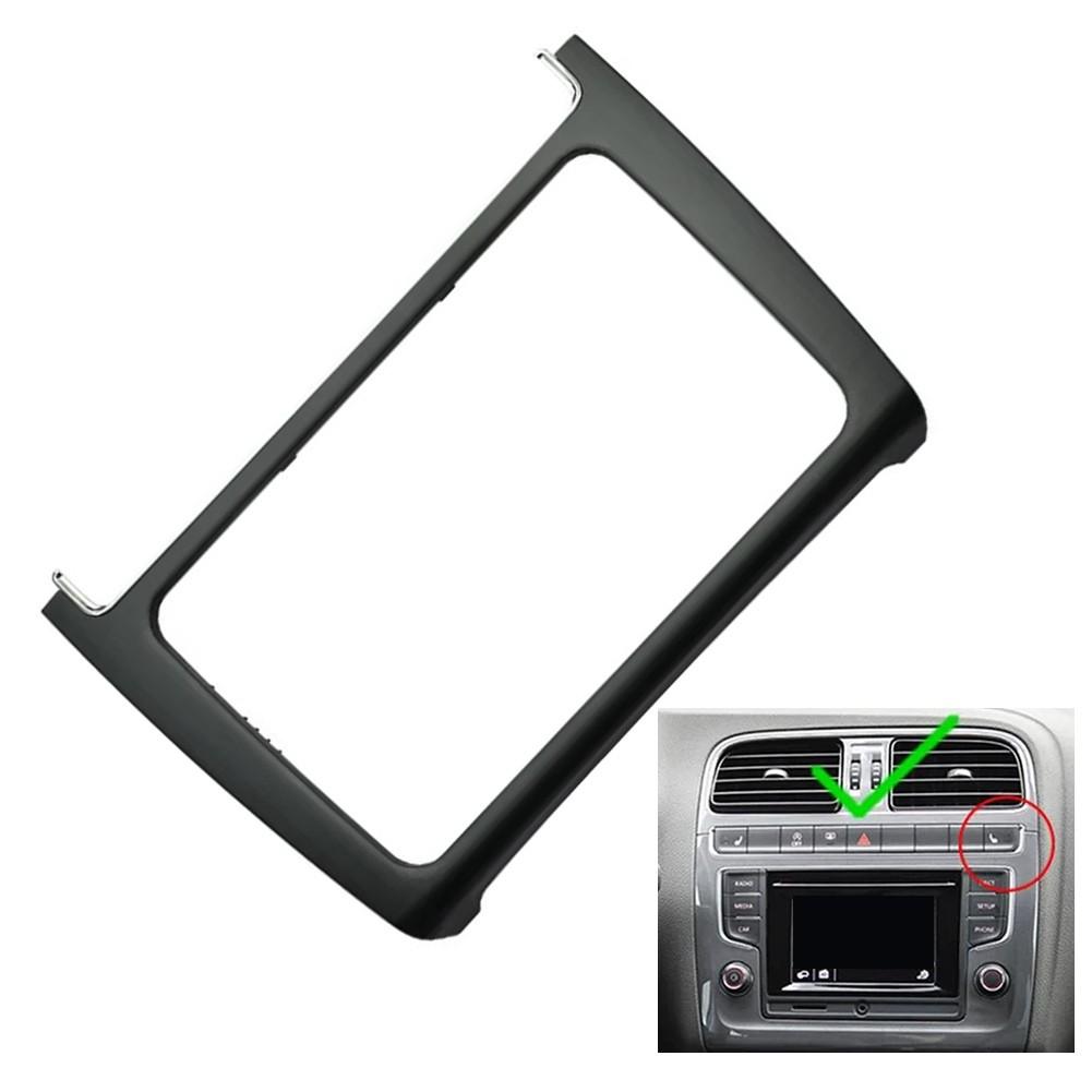 2 DIN Radio Install Frame for POLO 2014 2017 Matte Black Dashboard Panel